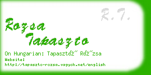 rozsa tapaszto business card